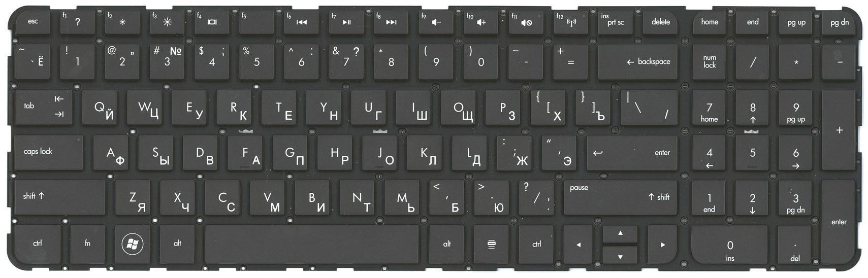 Клавиатура для ноутбука HP Pavilion M6-1000 Black