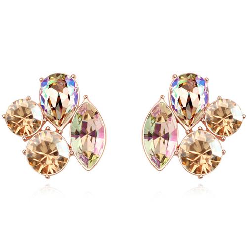 Серьги с кристаллами Сваровски Italina 16966 Янтарный