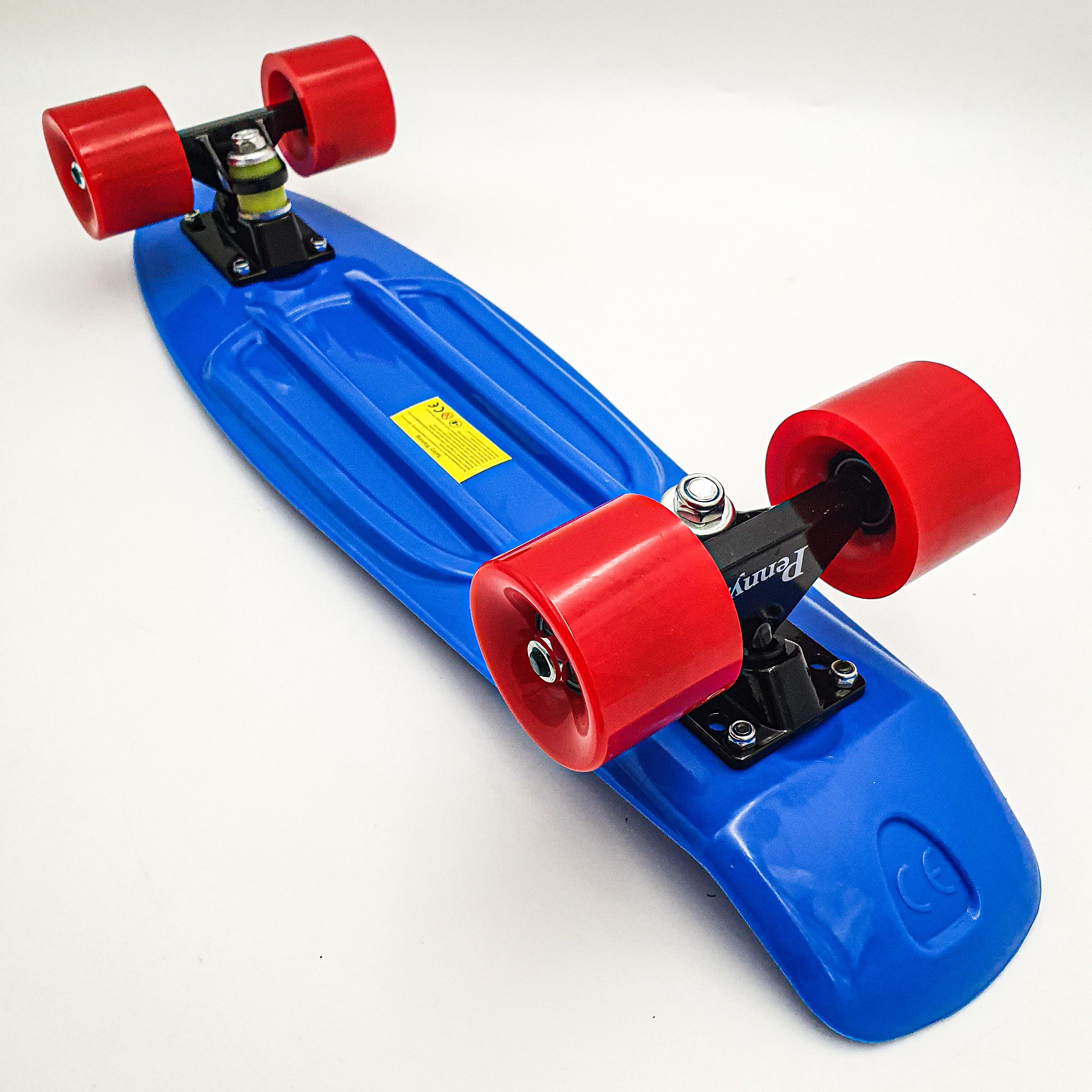 Пенни борд скейт 55х15см до 80кг ABEC 7 матовые колеса скейтборд Penny Board Pastel Series синий - фото 4