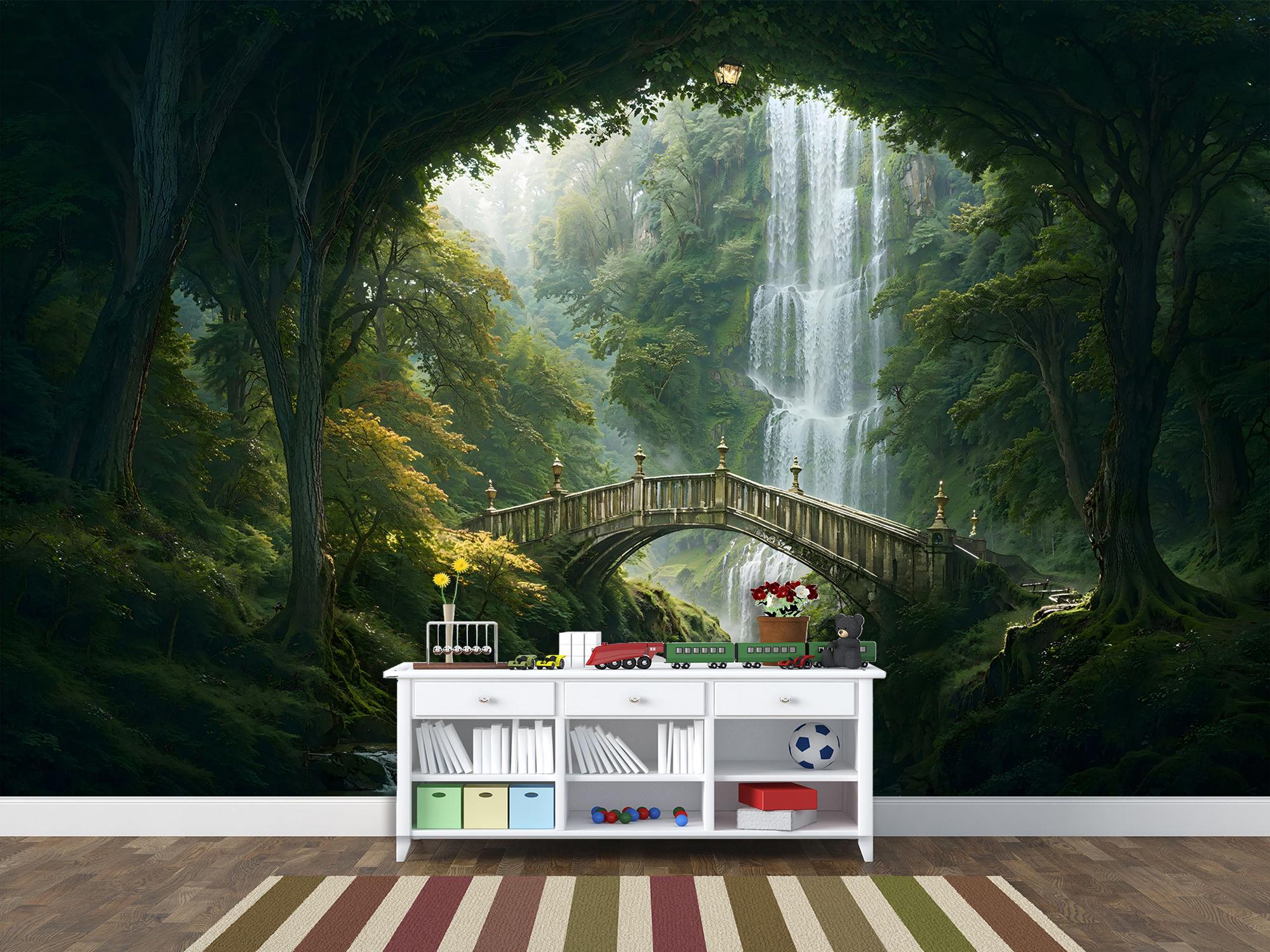 Фотошпалери флізелінові Upstream Міст у лісі ельфів 190х285 см (S5KID-077/4) - фото 5 Фотошпалери флізелінові Upstream Міст у лісі ельфів 190х285 см (S5KID-077/4) - фото 5