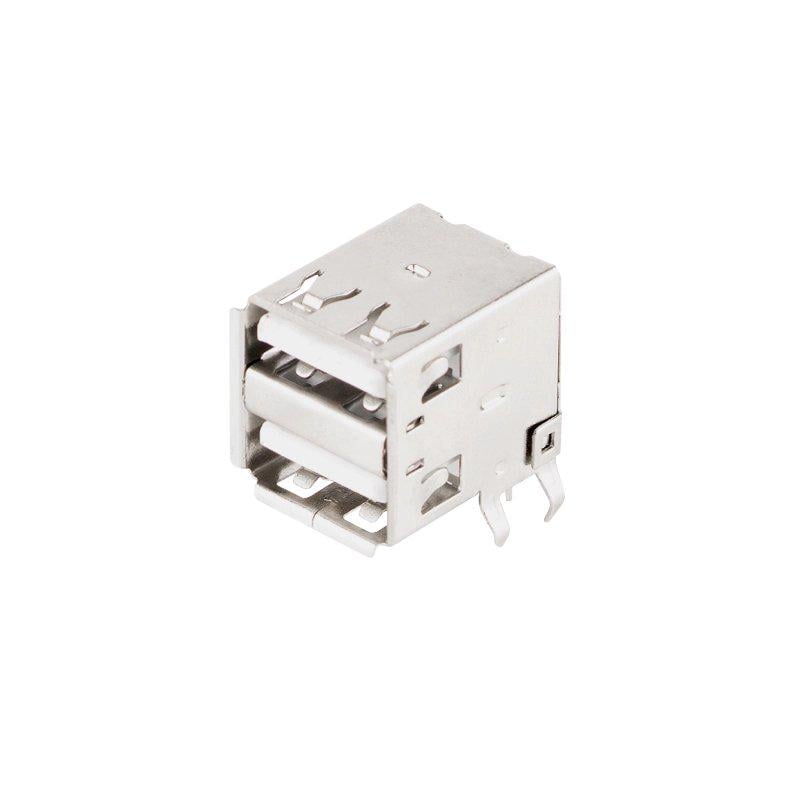 Гнездо USB A 2.0 сдвоенное горизонтальное (A150026)