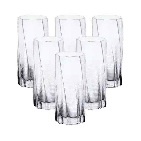 Набір склянок 3D print для напоїв YIWU високих 6 шт. по 500 мл Прозорий (147-107-HP-16-17) Набір склянок 3D print для напоїв YIWU високих 6 шт. по 500 мл Прозорий (147-107-HP-16-17)