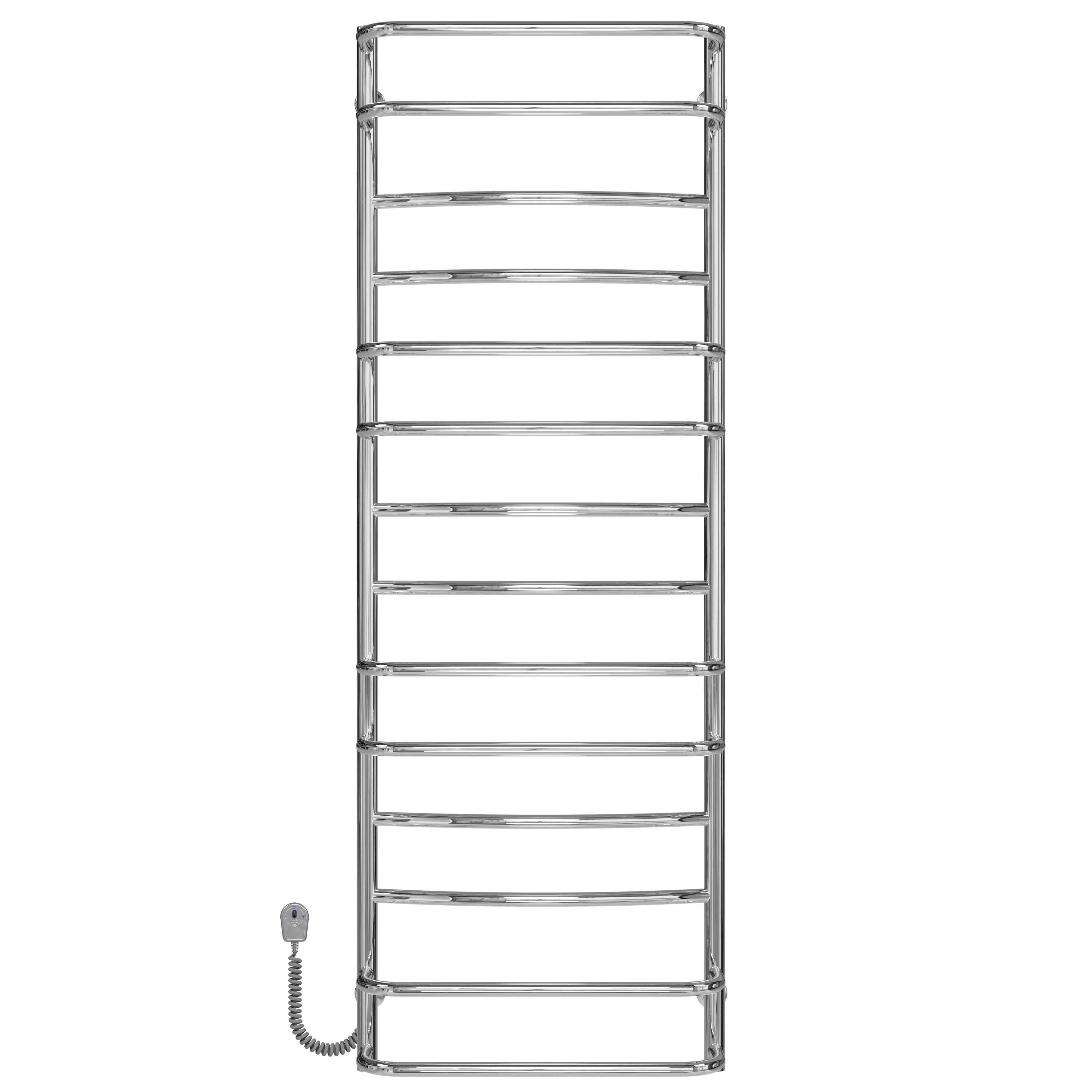 Полотенцесушитель электрический Deffi Аквамикс П14 EF16 левое подключение нержавеющая сталь 500х1500 мм Хром (C.AM.150.50.14.ECL5)