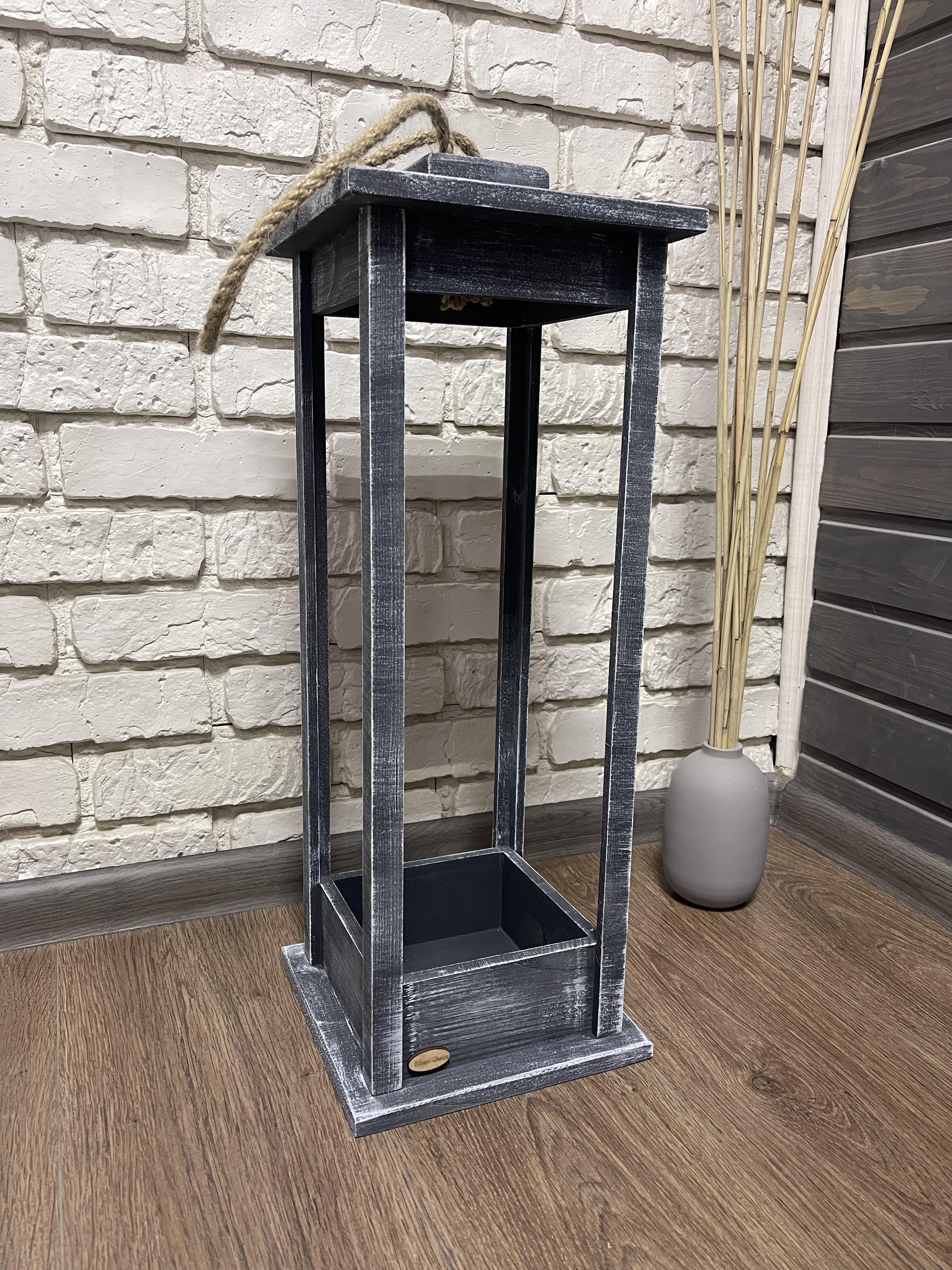 Подсвечник деревянный Wood Choice Фонарь 22х22х60 Серо-белый (203) - фото 6 Подсвечник деревянный Wood Choice Фонарь 22х22х60 Серо-белый (203) - фото 6