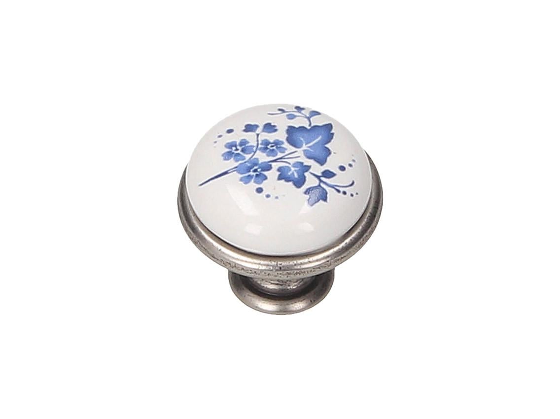 Мебельная ручка-кнопка Gamet GP19-GA011-WHT-16 Никель патинированный (81016)