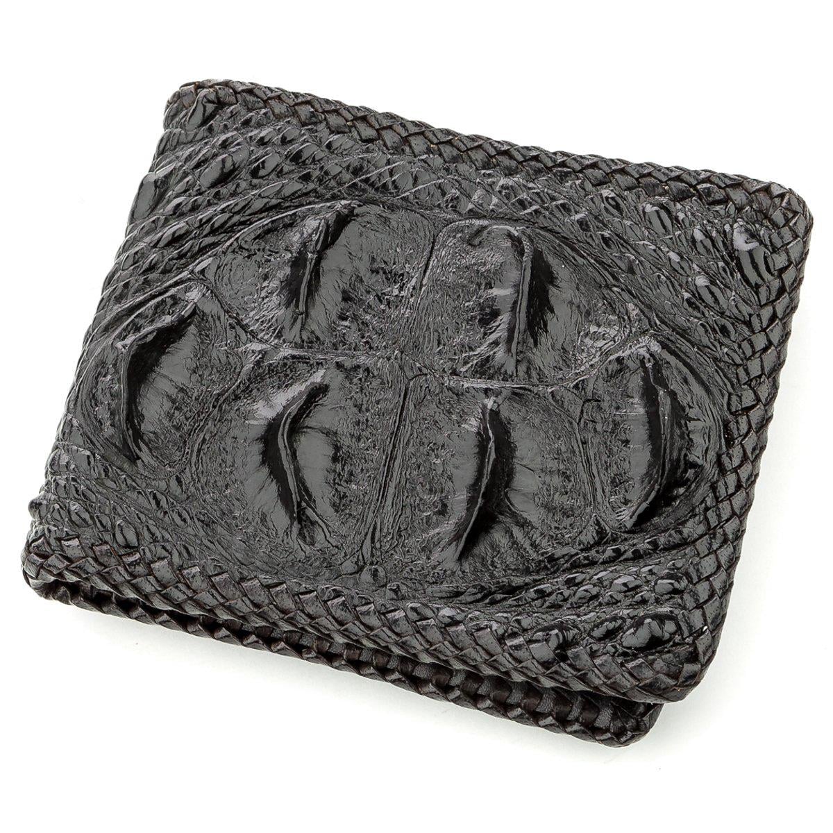 Кошелек мужской Crocodile leather 18580 кожа Черный (23868)