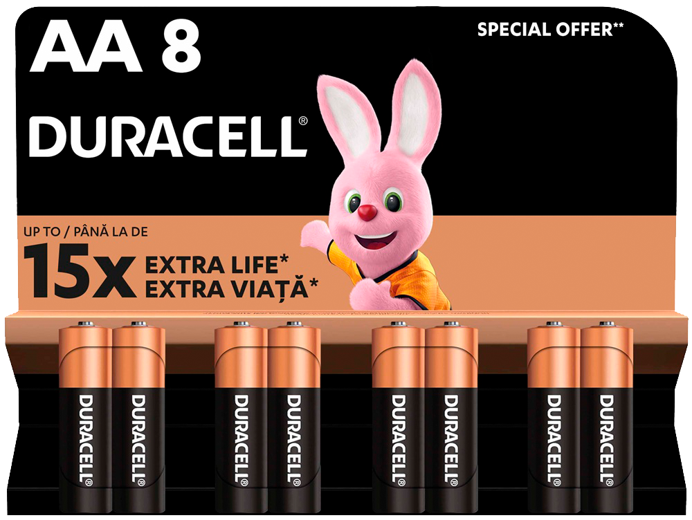 Батарейка Duracell LR06 MN1500 8 шт. (UG-5016906/5016904/5006201/5014445)