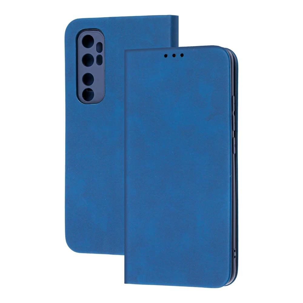 Шкіряний чохол книжка Wave Flip для Xiaomi Mi Note 10 Lite Blue