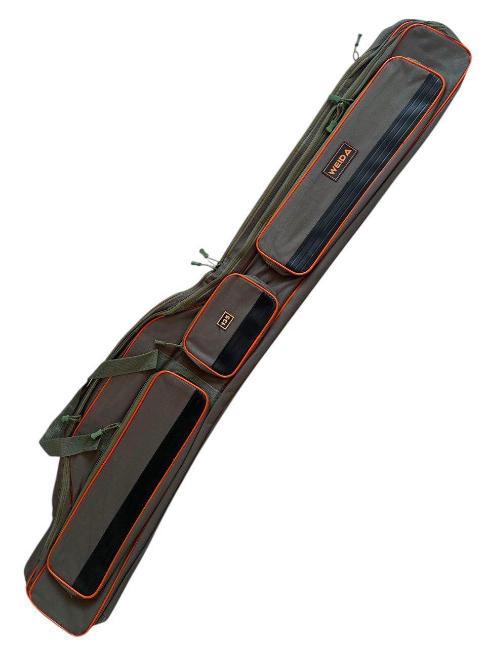 Чехол для удилищ Weida 3-х секционный 1,35 м 3 кармана Хаки (1123654794)