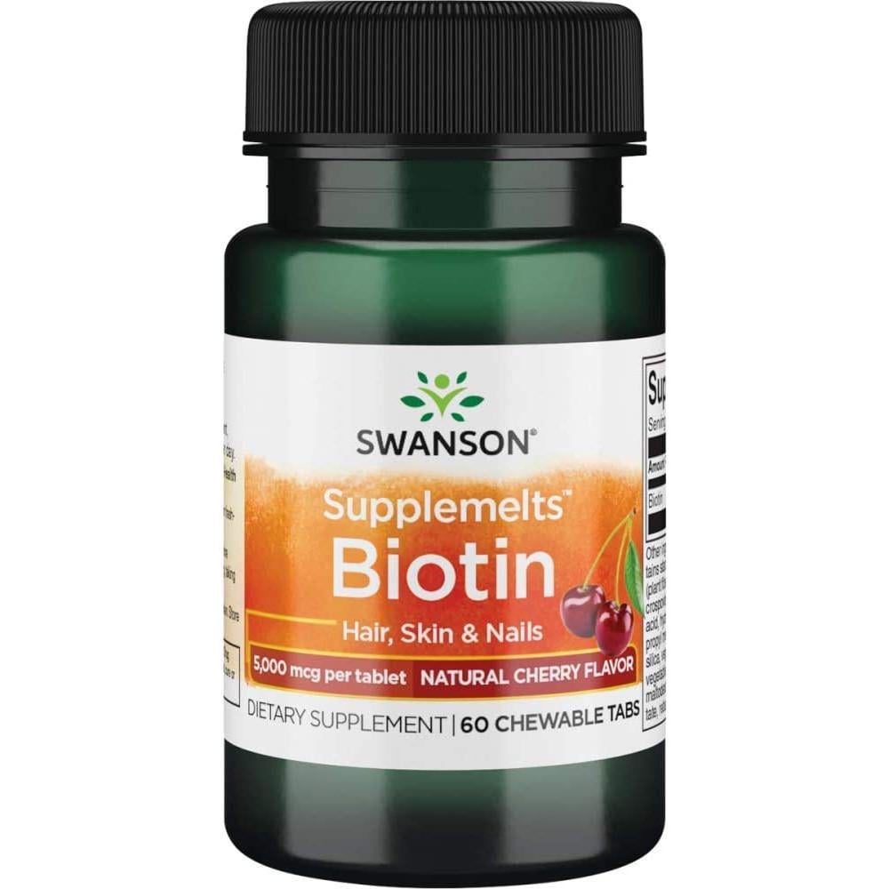 Биотин Swanson Biotin 5000 mcg 60 Chewables Cherry