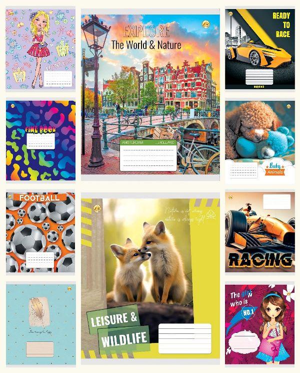 Зошити учнівські у лінійку Тетрада ТЕ42201 Мікс 1 18 арк. 20 шт. в уп. (MTT-183940)