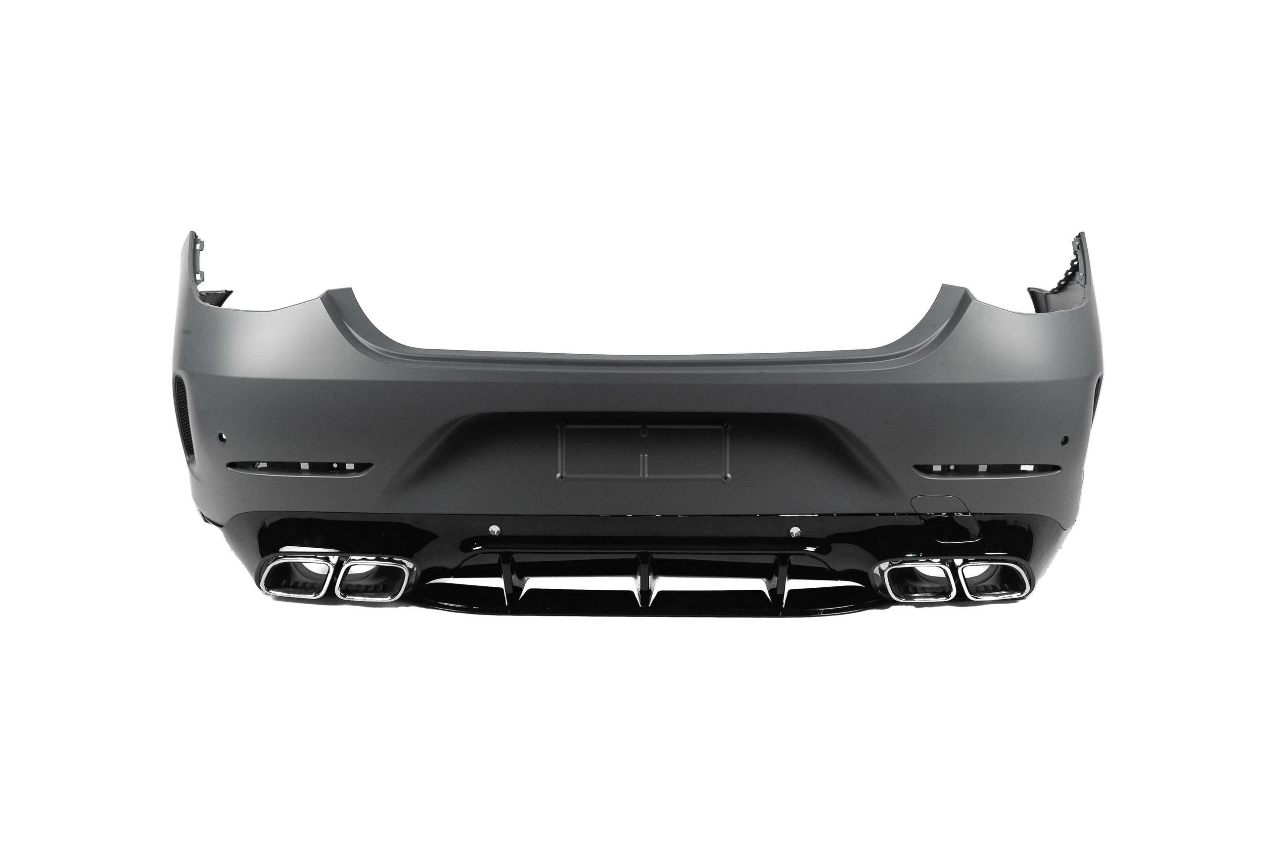 Бампер задний GBT с диффузором AMG GTS63 для Mercedes CLS C257 2018- рр. abs-пластик (159423)