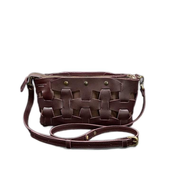Женская сумка кожаная Пазл S Krast Бордовый (A-026649)