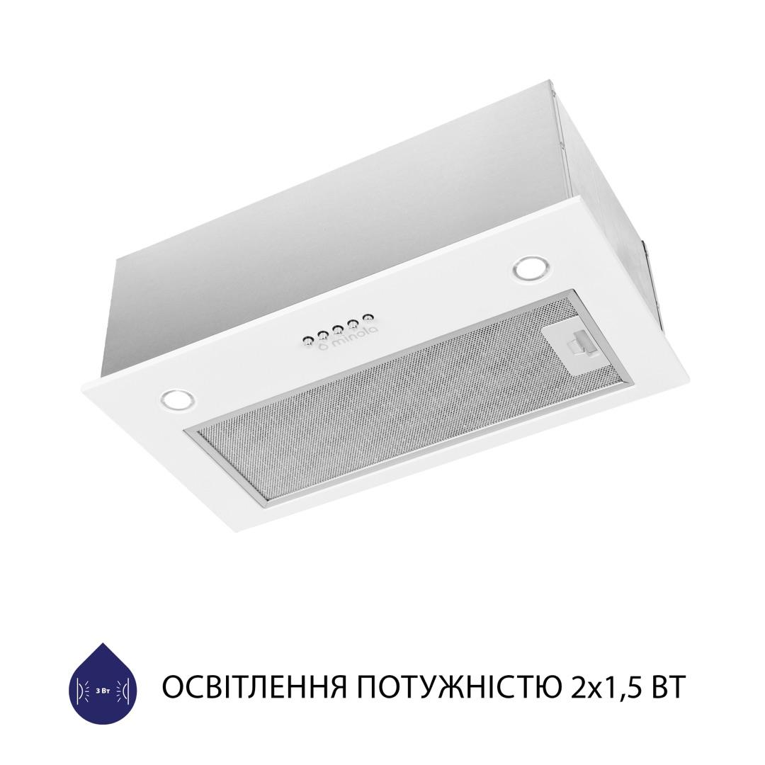 Витяжка повновбудована Minola HBI 5227 WH 700 LED - фото 5