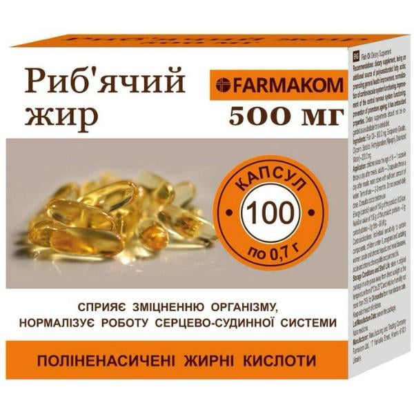 Омега 3 Farmakom Рыбий жир 500 мг 100 капс. (000027519)