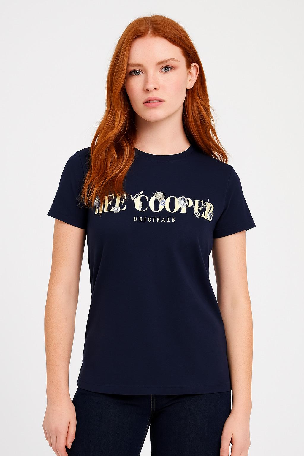 Футболка женская Lee Cooper S Синий (TS0007W065)
