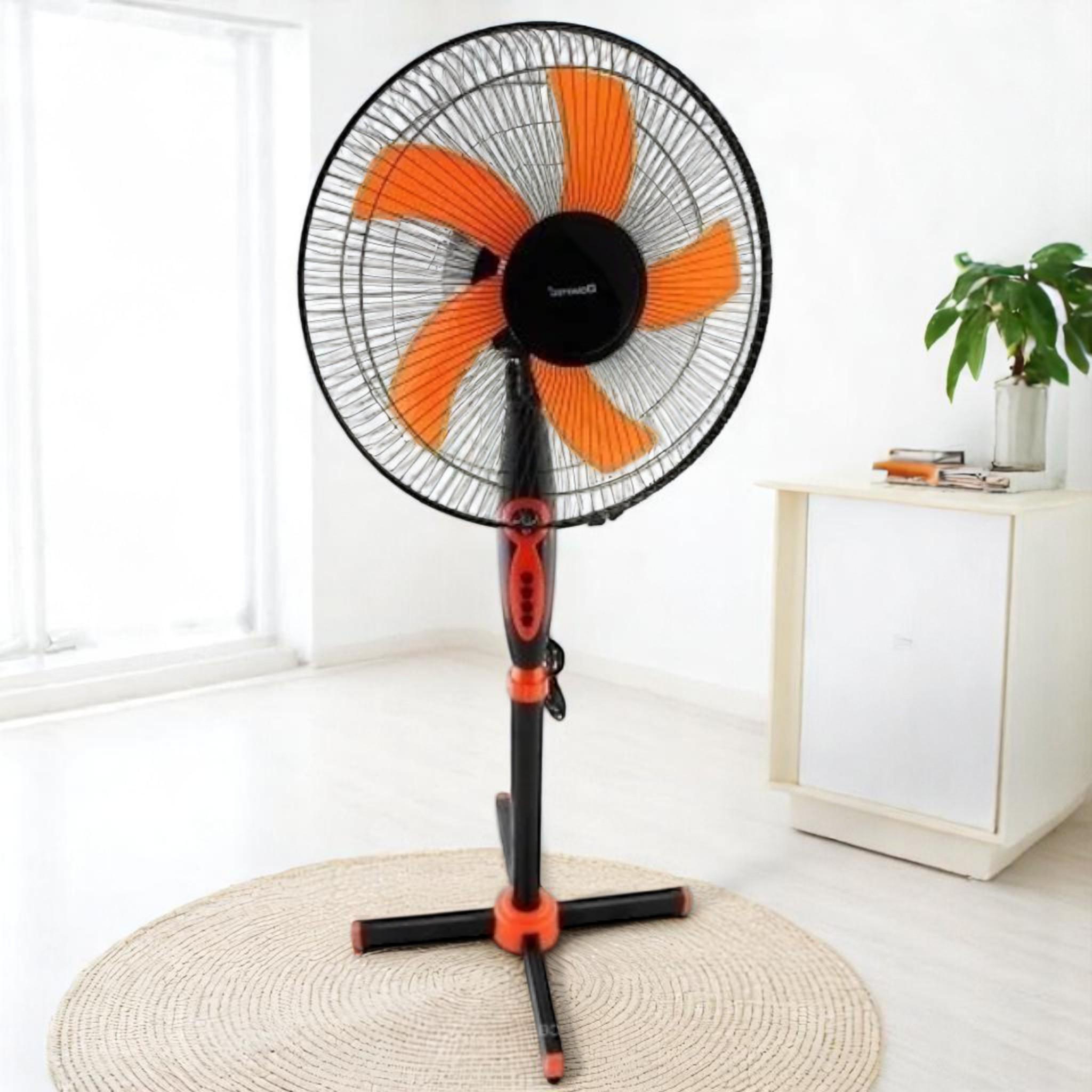 Вентилятор підлоговий Domotec MS-1620 40 Вт 3 швидкості Black/Orange (V_MS1620Black/Orange ) - фото 4 Вентилятор підлоговий Domotec MS-1620 40 Вт 3 швидкості Black/Orange (V_MS1620Black/Orange ) - фото 4