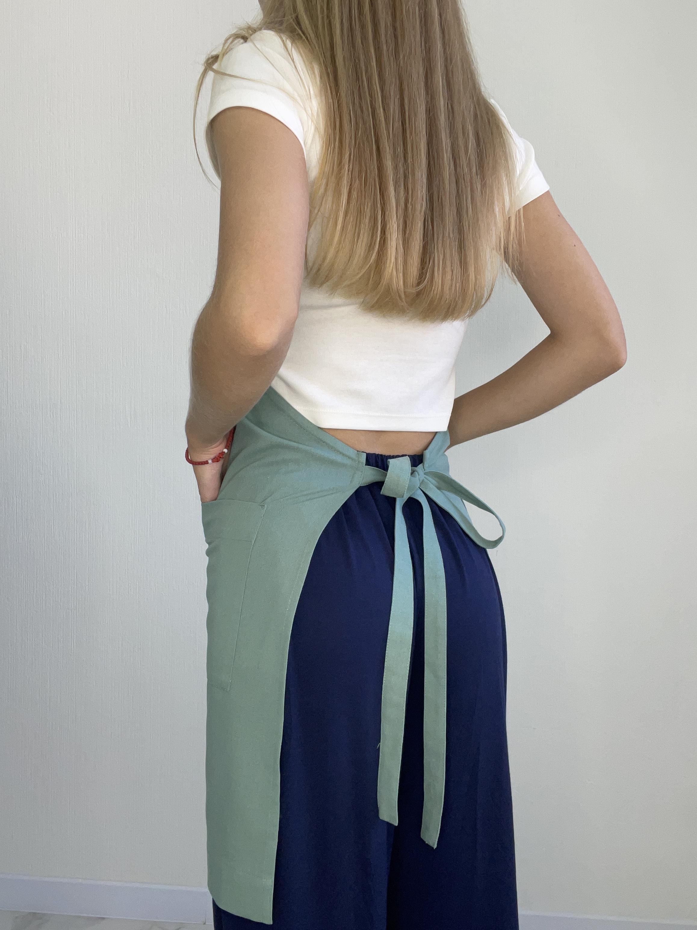 Фартук с вышивкой Клевер Изумрудный (30087328) - фото 6 Фартук с вышивкой Клевер Изумрудный (30087328) - фото 6