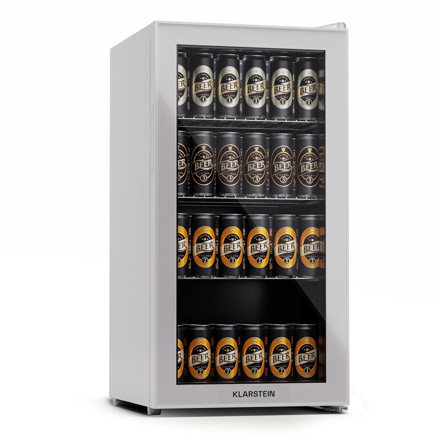 Холодильник для напитков KLARSTEIN Beersafe 74 Slim со стеклянной дверью 74 л Белый (10045533)
