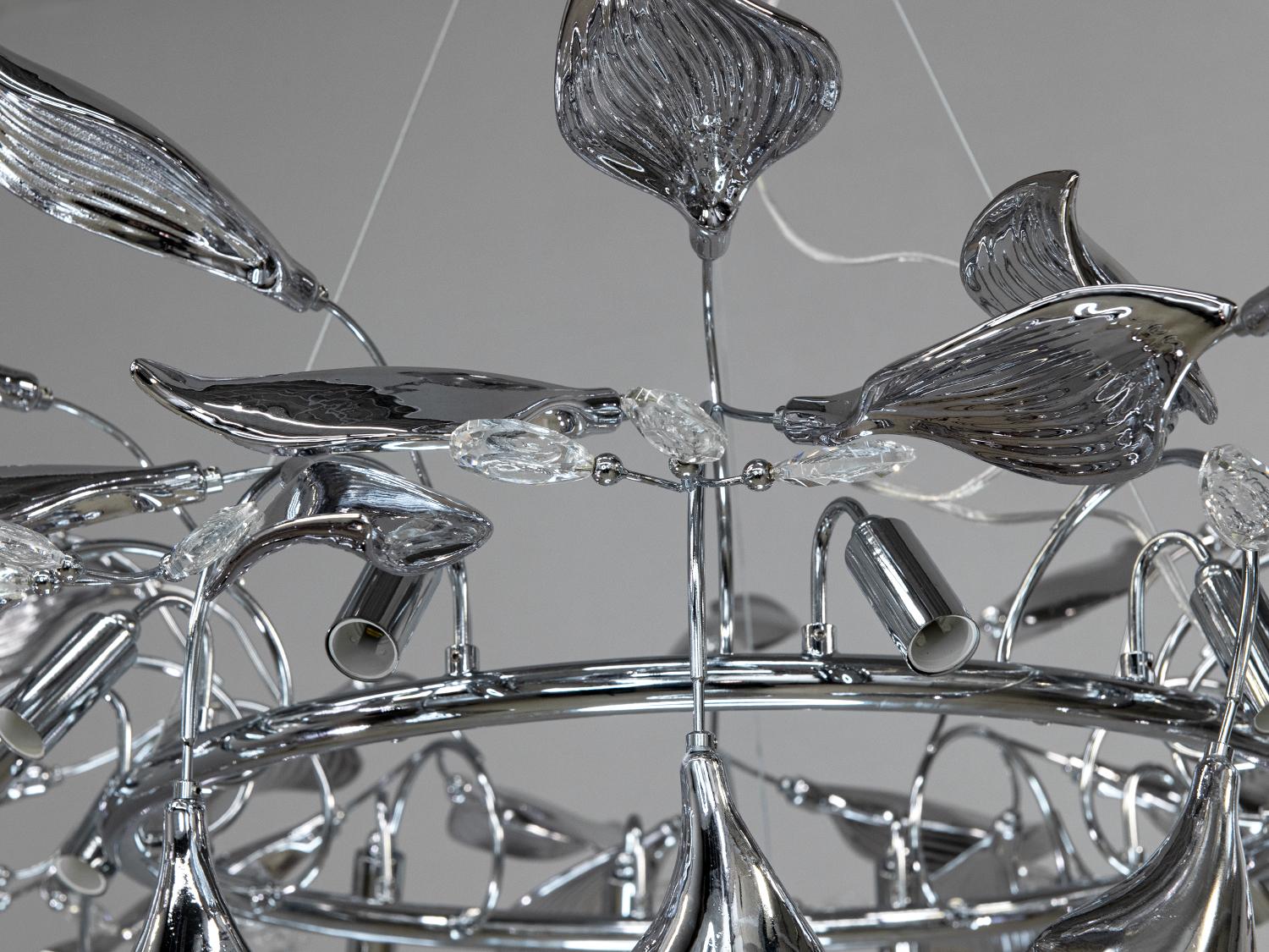 Люстра підвісна керамічна для кухні 12 ламп Хром (7229-12PR HR) - фото 3 Люстра підвісна керамічна для кухні 12 ламп Хром (7229-12PR HR) - фото 3