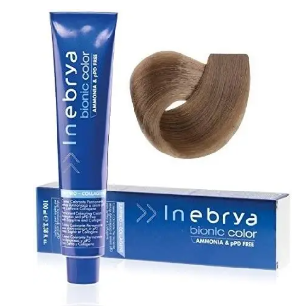 Крем-краска для волос INEBRYA Bionic Сolor стойкая без аммиака 100 мл 6/13 Темно-русый бежевый