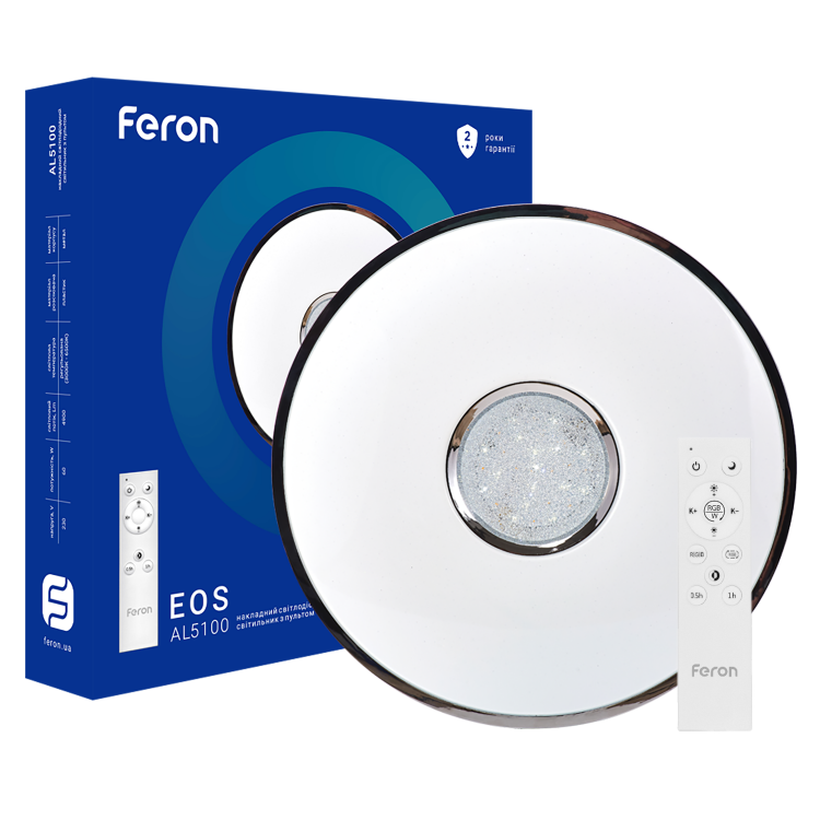 Светильник светодиодный Feron AL5100 EOS с RGB 60 Вт 3000/4100/6500K (01637)
