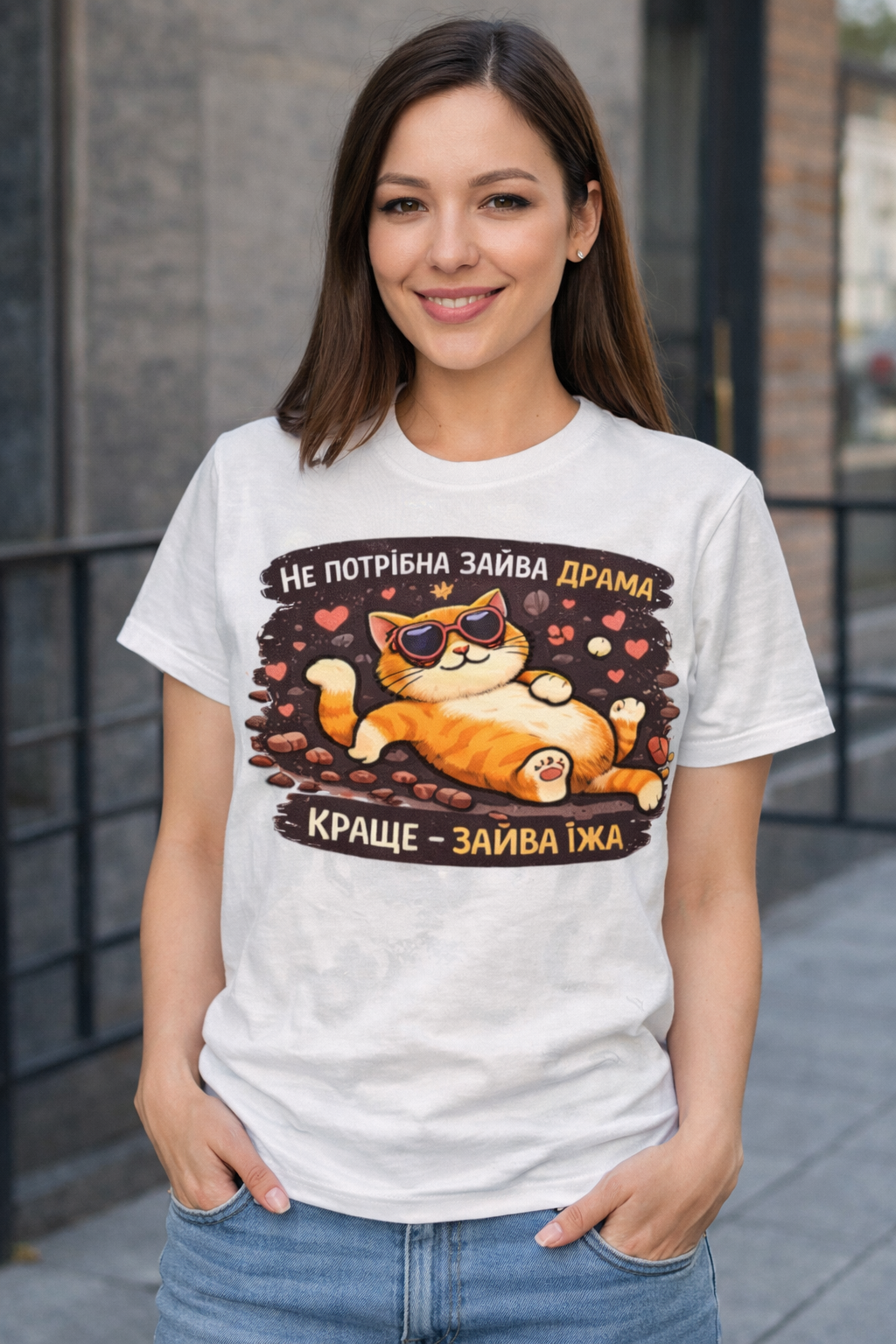 Футболка с принтом женская XS Белый (7439c4af)