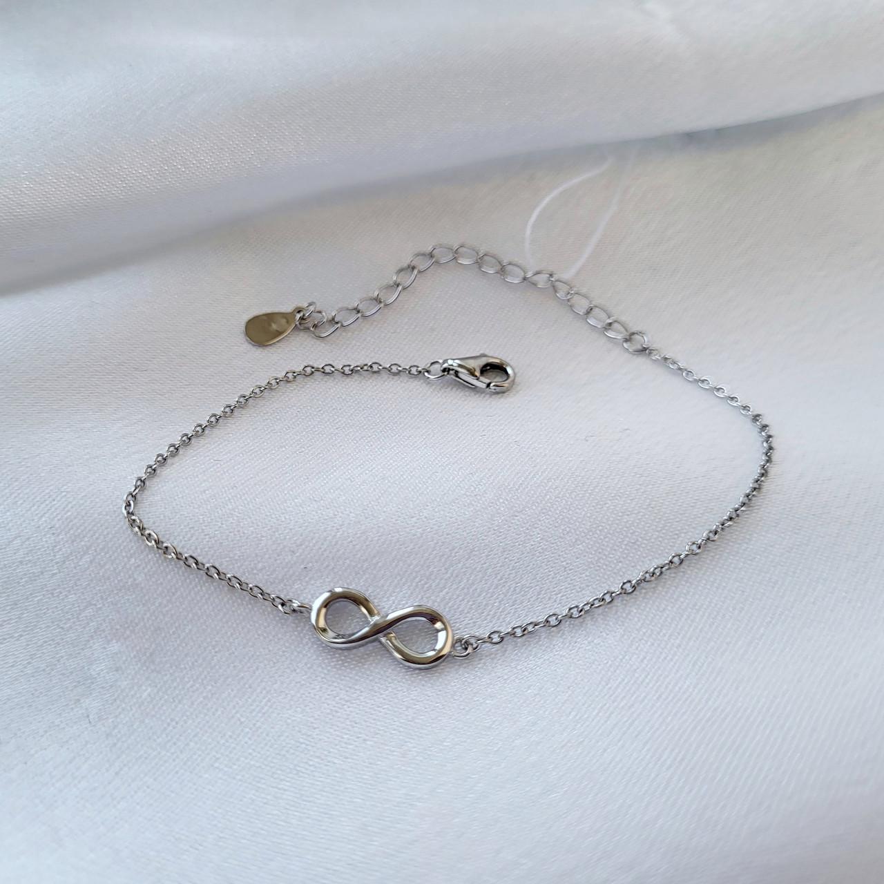 Браслет без камней Бесконечность 15-19,5 см 925 пробы 1,28 г (550062)