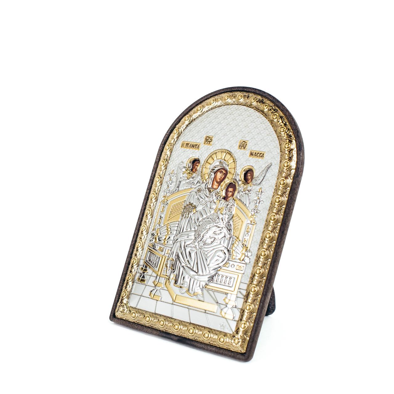 Ікона Всецариця Небесна арочної форми на пластиковій основі 10х14 см - фото 4 Ікона Всецариця Небесна арочної форми на пластиковій основі 10х14 см - фото 4