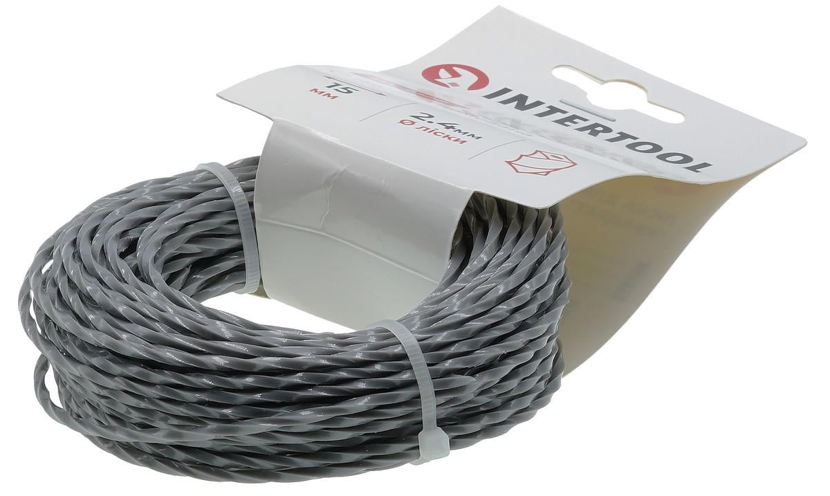 Леска для триммера Квадрат витая армированная 2,4 мм x 15 м DT-2328