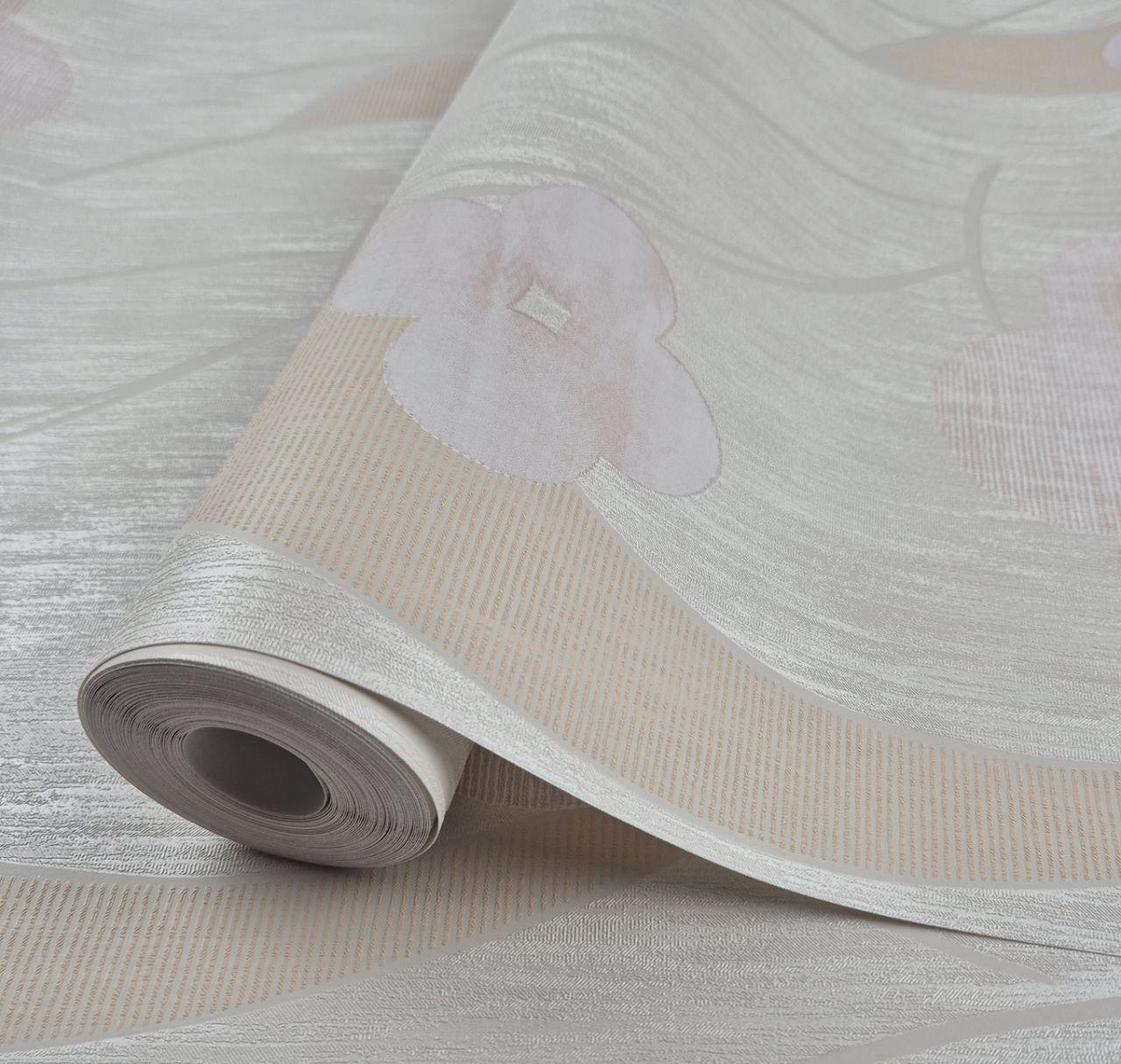 Обои виниловые на флизелине для спальни/гостиной/детской Marburg 21831 0,53х10,05 м Серый/Салатовый/Бежевый (2896119427)