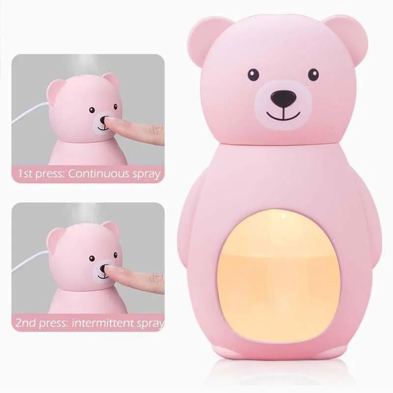 Ультразвуковий зволожувач повітря Humidifier Bear 160 мл Рожевий (EL-1178) - фото 2