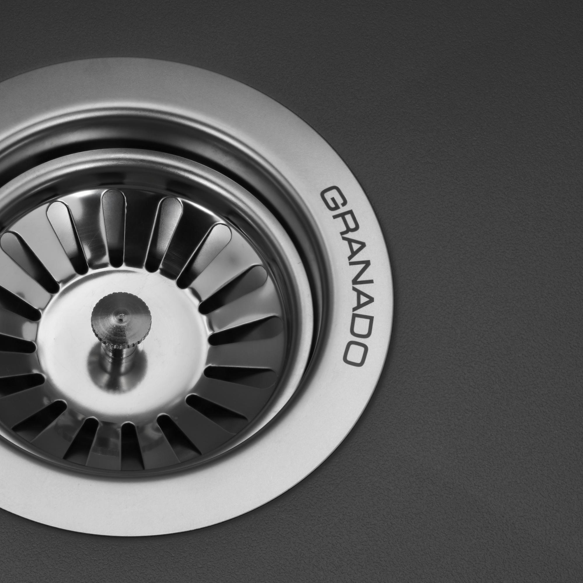 Мийка для кухні Granado Under top Max Steel S201 Textures 53х43х22 см Grey - фото 4 Мийка для кухні Granado Under top Max Steel S201 Textures 53х43х22 см Grey - фото 4