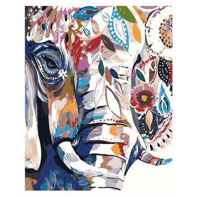 Картина по номерам Strateg Абстрактный слон 40х50 см термопакет (VA-1210)