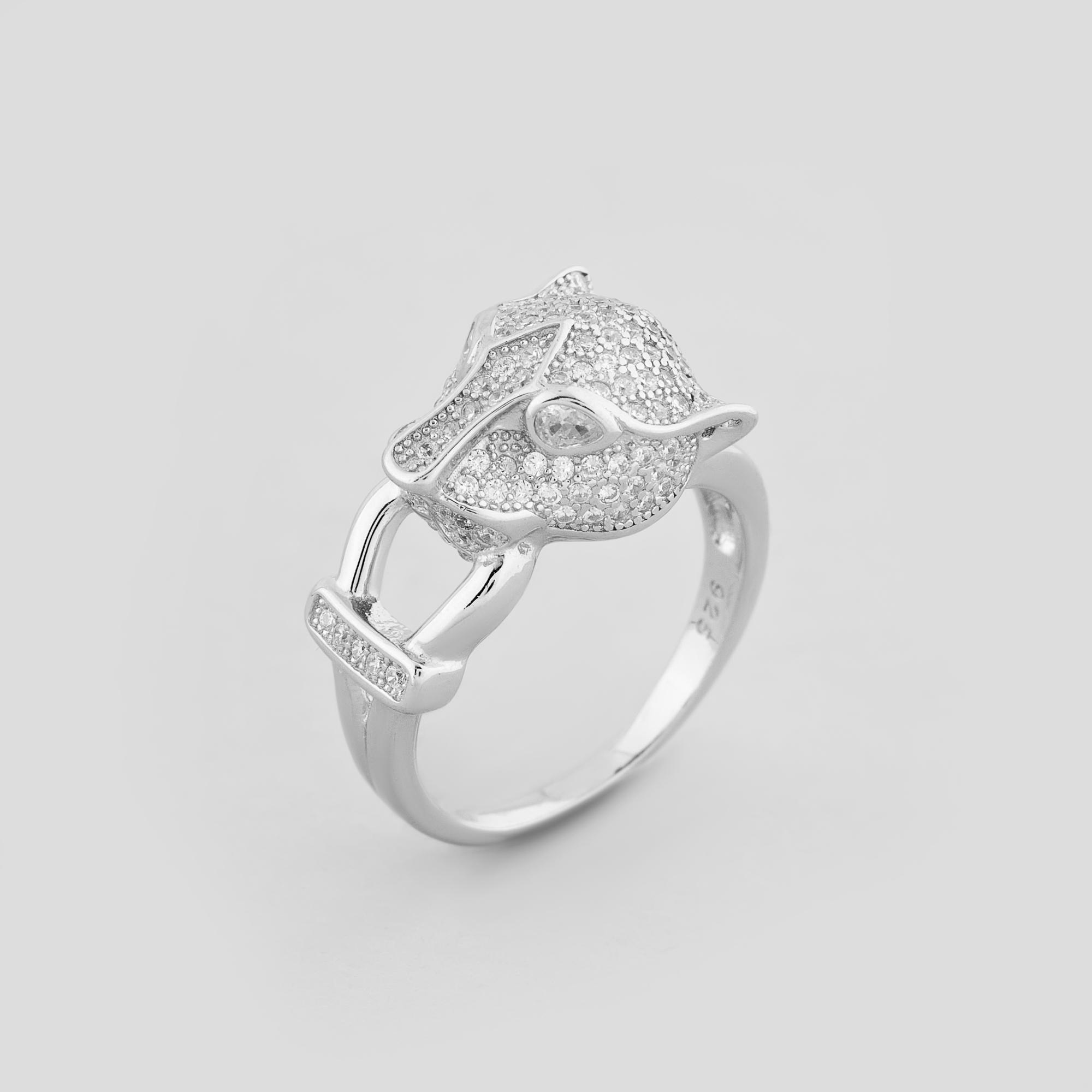 Серебряное кольцо Minimal Маска р. 18 (15696)