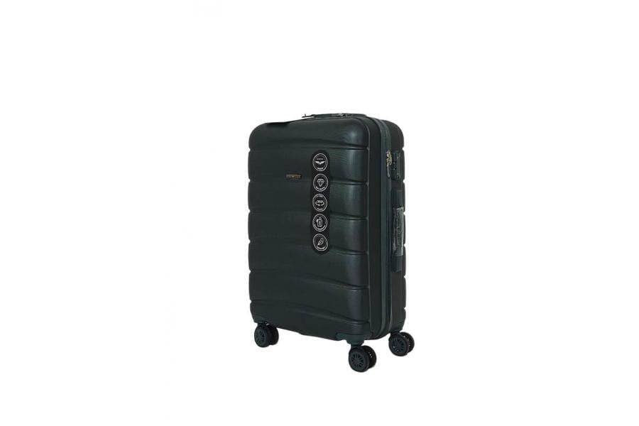Чемодан Wings 160 средний 63 л Темно-зеленый (160-M-Dark-Green)