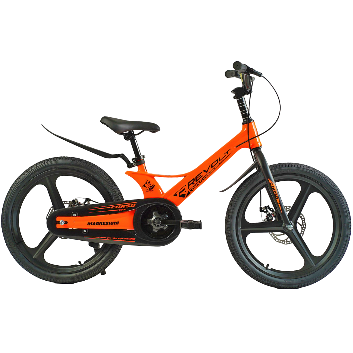 Дитячий велосипед Corso Revolt 20" з магнієвою рамою Оранжевий (MG-20920)