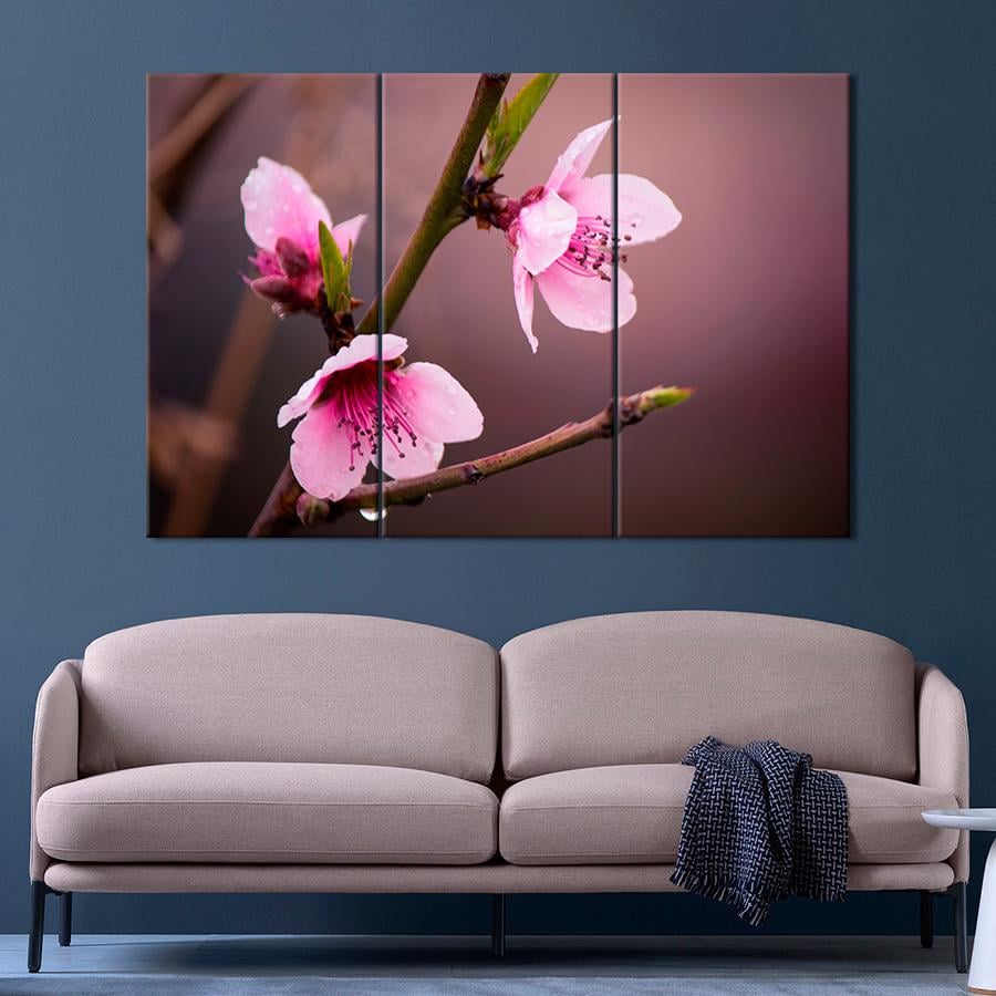 Картина цветы и растения Цветение садового персика 156x100 см (A970-3)