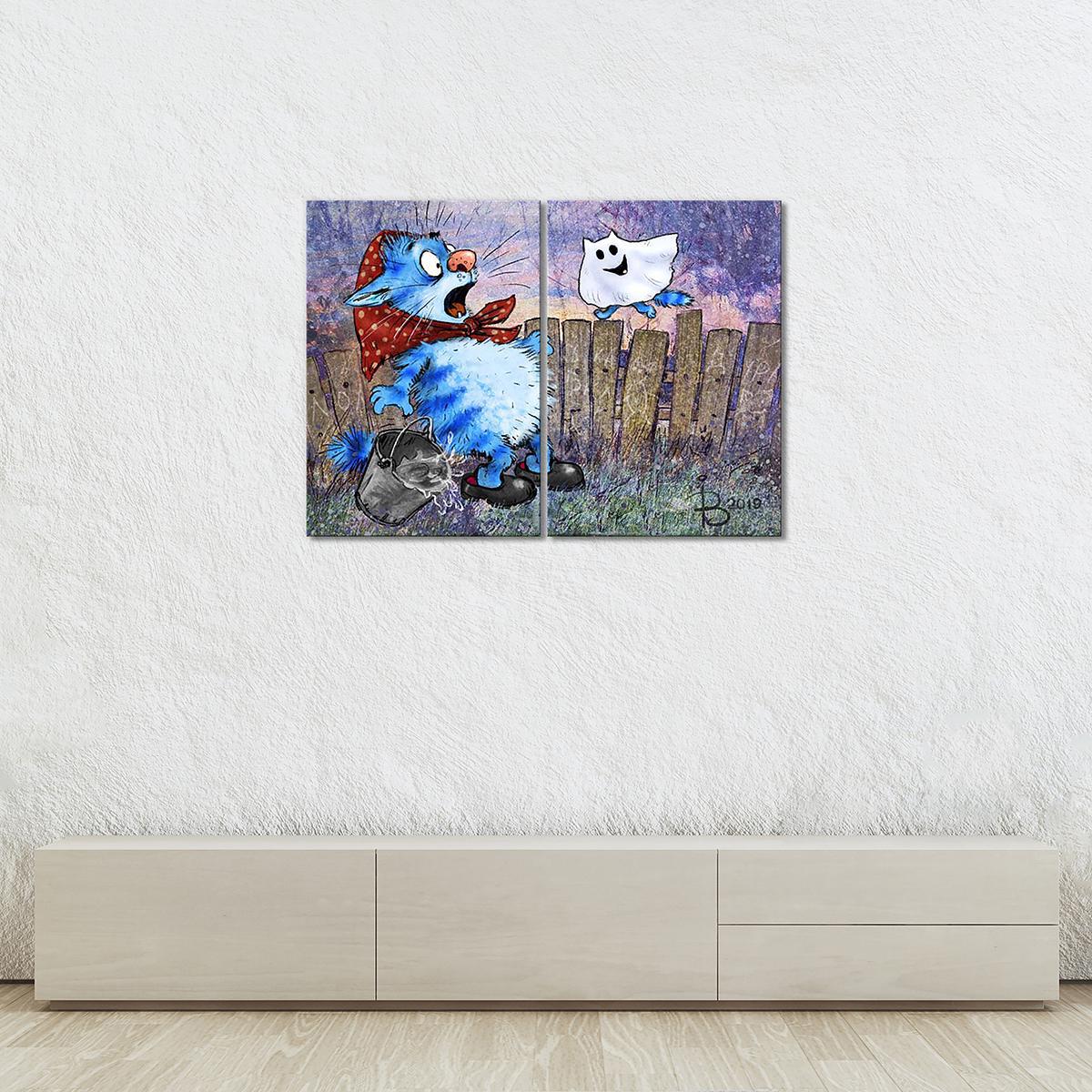 Модульная картина Привидение 2 модуля 120x180 см