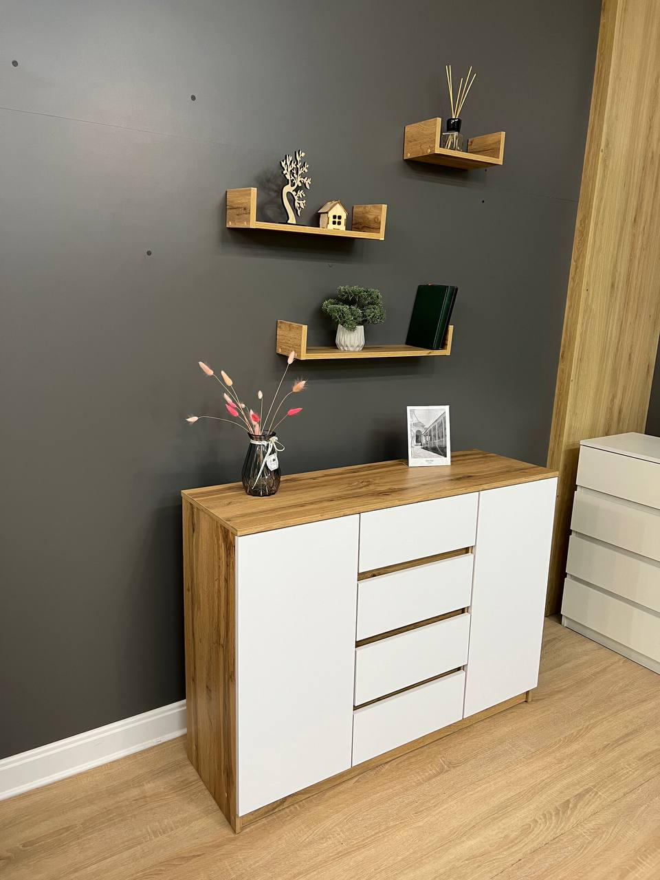 Комод Avrora 1154х370х850 мм Дуб Аппалачи/Белый - фото 10 Комод Avrora 1154х370х850 мм Дуб Аппалачи/Белый - фото 10