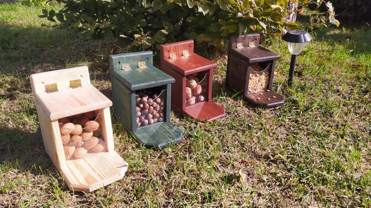 Кормушка для белок Сюрприз из древесины без краски 27х25х16 см - фото 10