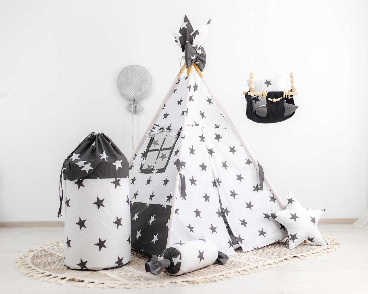 Вігвам для дітей Новий стиль з килимком з кошиком для іграшок - фото 2 Вігвам для дітей Новий стиль з килимком з кошиком для іграшок - фото 2