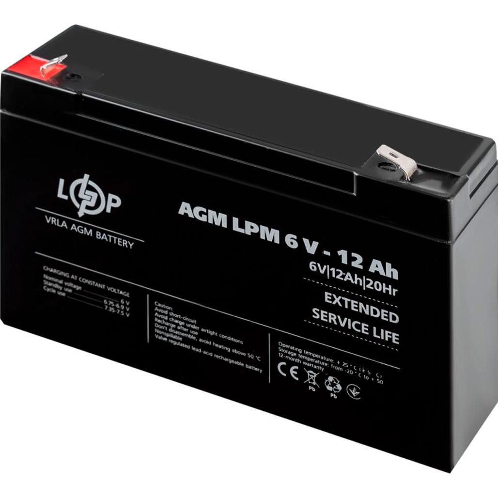 Аккумулятор для ИБП LogicPower AGM LPM 6V/12 Ah (4159) - фото 4