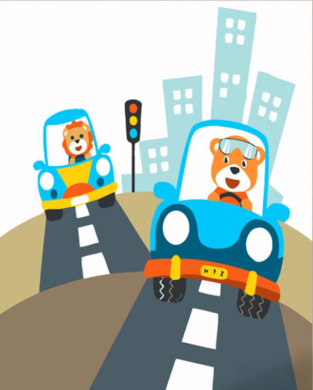 Картина по номерам Strateg Премиум Гонки 30х30 см (ES149)