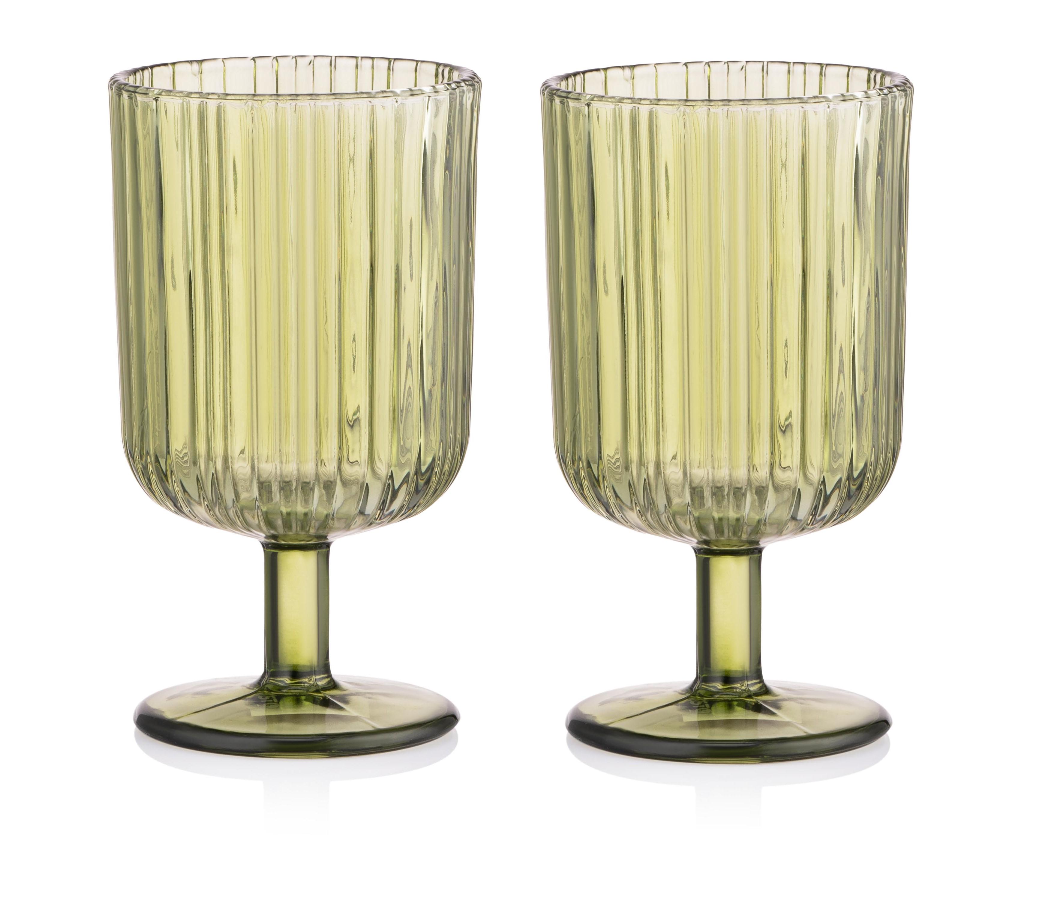 Набор бокалов низких Ardesto 2 шт. по 300 мл Зеленый (AR2630GGR)