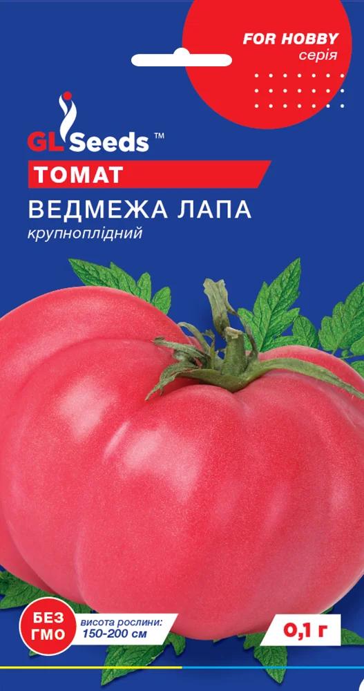 Насіння GL Seeds For Hobby Томат Ведмежа лапа середньостиглий високорослий рожевий великоплідний 0,1 г Насіння GL Seeds For Hobby Томат Ведмежа лапа середньостиглий високорослий рожевий великоплідний 0,1 г