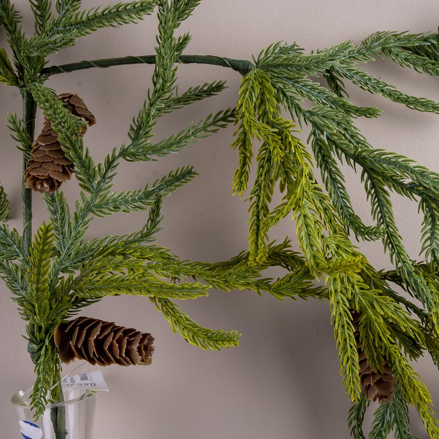 Гірлянда з ялини норфолк з шишками 143 см (6375) - фото 2 Гірлянда з ялини норфолк з шишками 143 см (6375) - фото 2