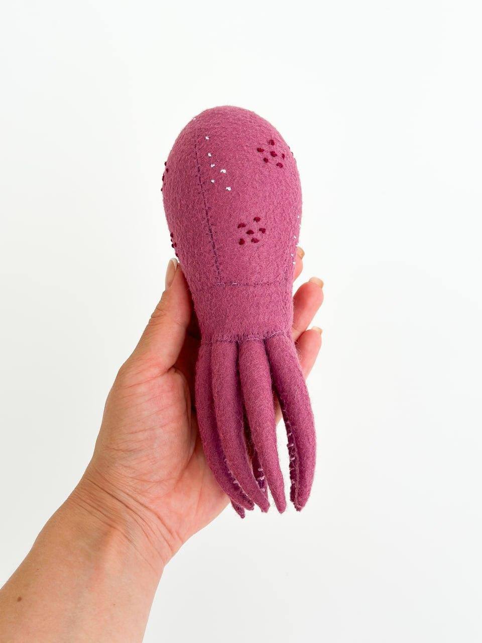 Мягкая игрушка фетровая осьминог ручная работа (29472360) - фото 2 Мягкая игрушка фетровая осьминог ручная работа (29472360) - фото 2