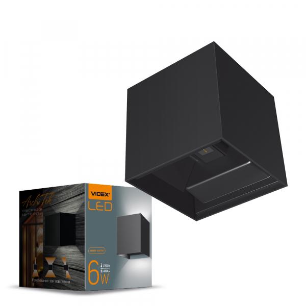 Светильник светодиодный настенный Videx AR04 IP54 6W 2700K Черный (99838) Светильник светодиодный настенный Videx AR04 IP54 6W 2700K Черный (99838)