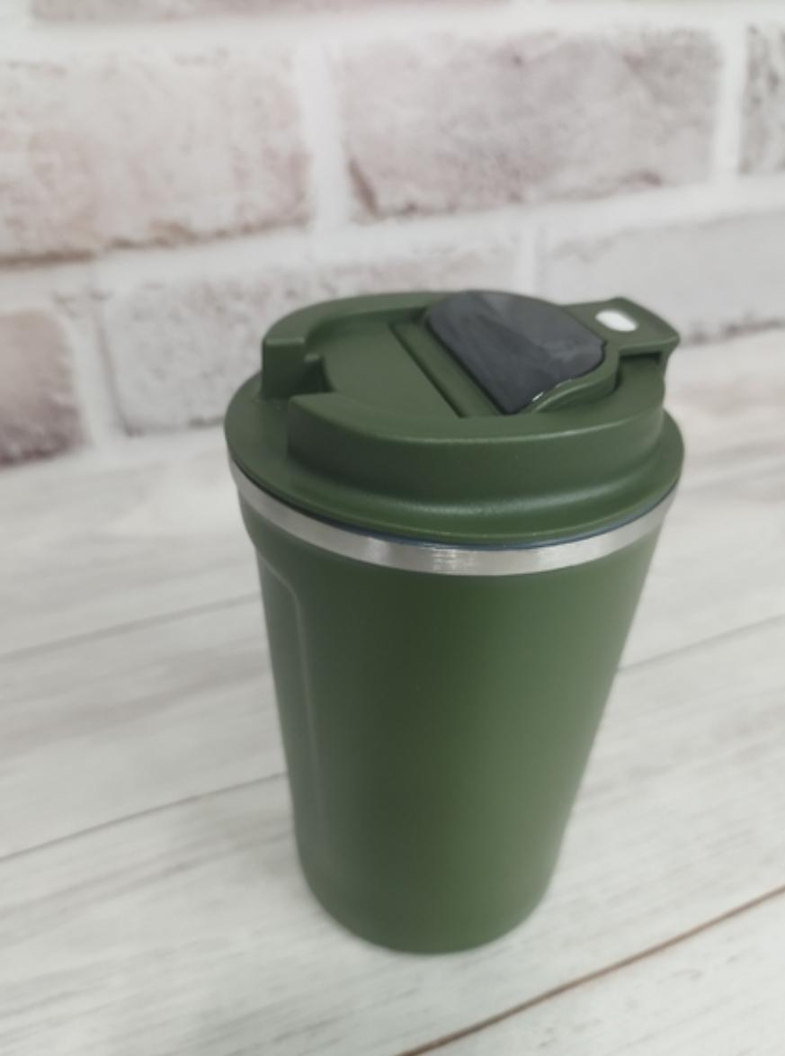 Термокухоль Happy Life Coffee 380 мл Зелений (411427317) - фото 3 Термокухоль Happy Life Coffee 380 мл Зелений (411427317) - фото 3